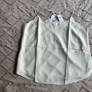 J. Crew White Sleeveless Camisole Top
